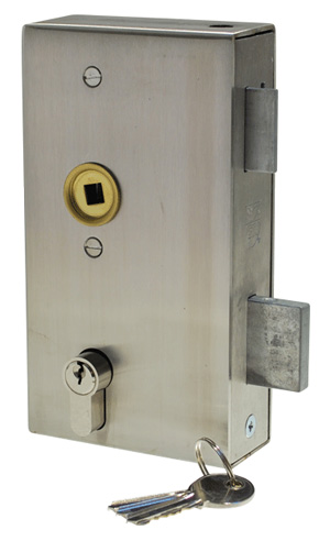 Double throw latch deadlock with stainless steel case