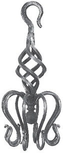 metal chain hook 8 hook 395h x 170w