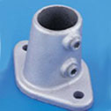 Base flange for slope up to 11° - key clamp handrail fitting