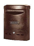 brown metal post box