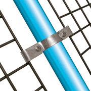 Wire mesh panel clip - double